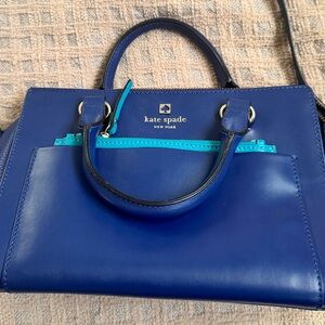 Kate Spade New York Hadley Street Bernadine Cobalt Zip Top Satchel/Crossbod